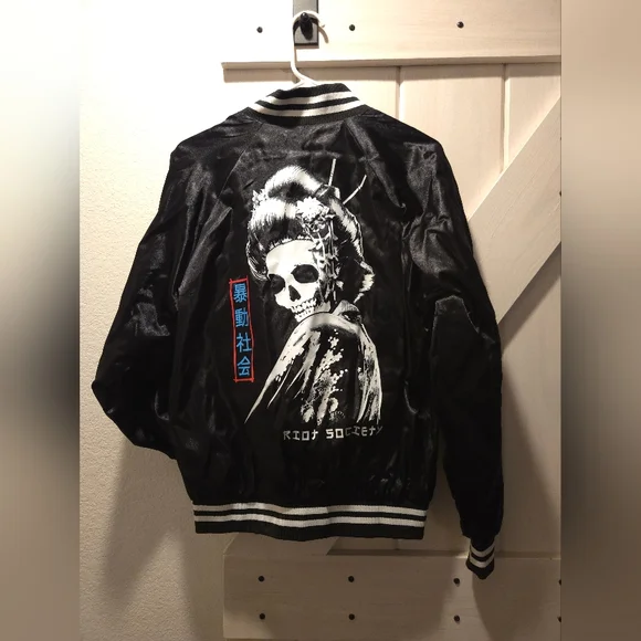 riot society Jackets Coats Riot Society Black Bomber Jacket